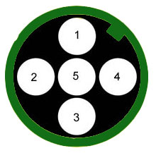 Right Plug (Offside) - Green