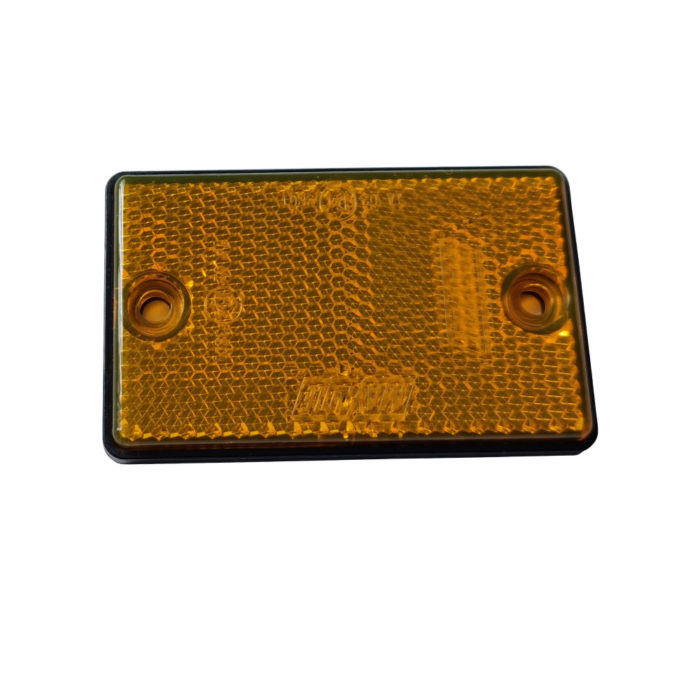 Oblong Amber Reflector self-adhesive