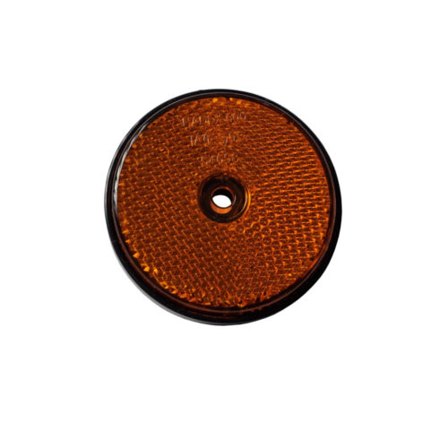 Round Amber Reflector screw-on