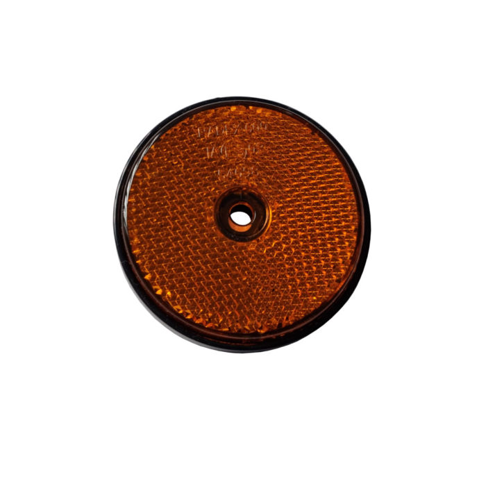 Round Amber Reflector screw-on