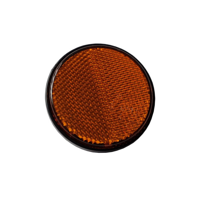 Round Amber Reflector self-adhesive