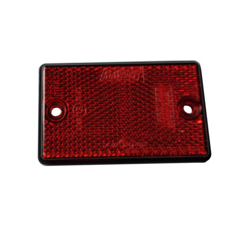 Oblong Red Reflector screw-on