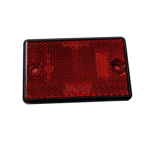 Oblong Red Reflector self-adhesive