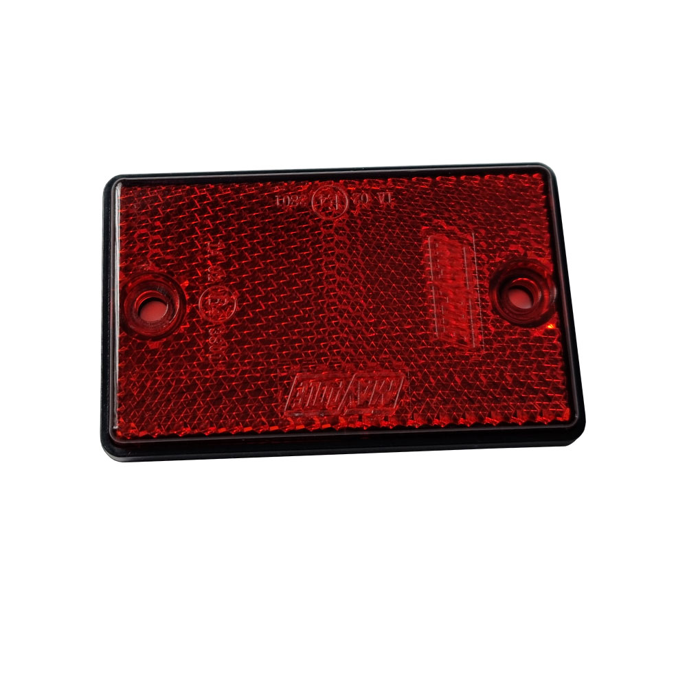 Oblong Red Reflector self-adhesive