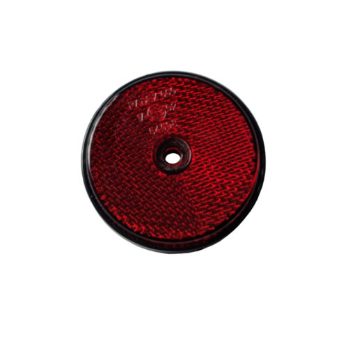 Round Red Reflector screw-on