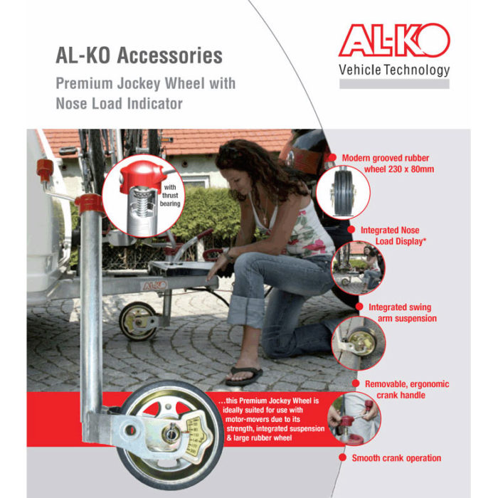 Al-ko jockey wheel 48mm tube with nose load indicator - Image 2