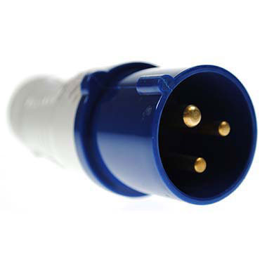3 Pin 230v 16A Caravan Site Plug.