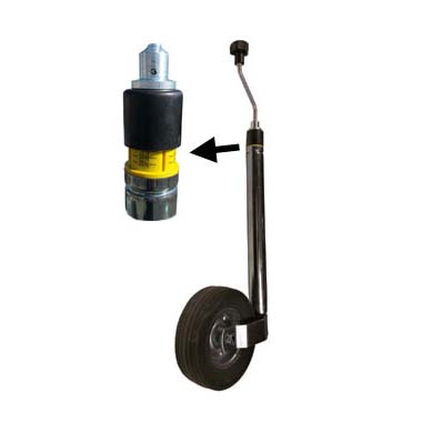 Jockey wheel 48mm tube with nose load indicator