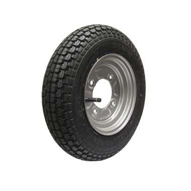 Wheel & Tyre 350×8 4 stud 115mm PCD