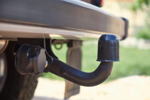 Swan Neck towbar ready for towing