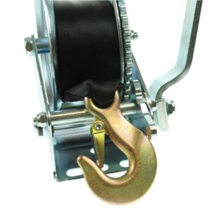 Winch with strap and hook, 320kg working capacity - Image 4