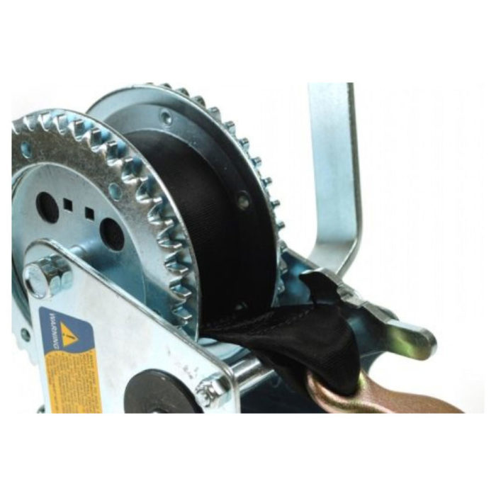 Winch with strap and hook, 500kg working capacity - Image 4
