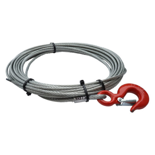 Winch cable 15m long, 5mm diameter, 1630kg