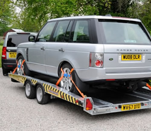 Car on Car Transporter Trailer