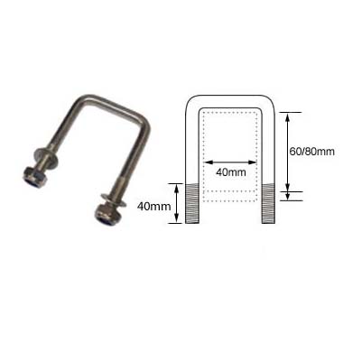 U bolt 40 x 60/80 High Tensile